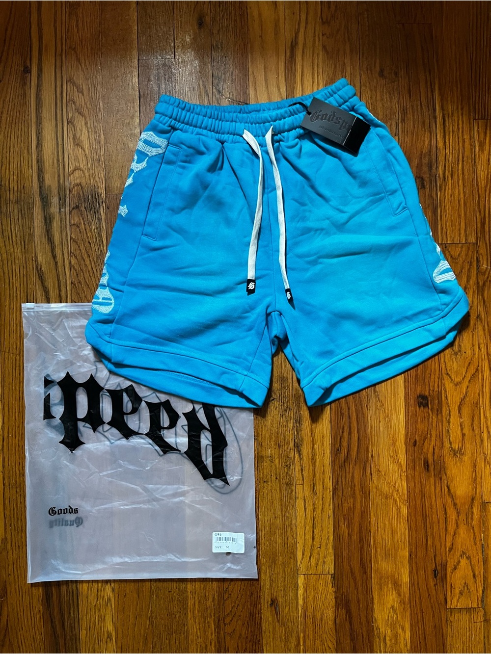 Godspeed Shorts Blue with White detail Size M